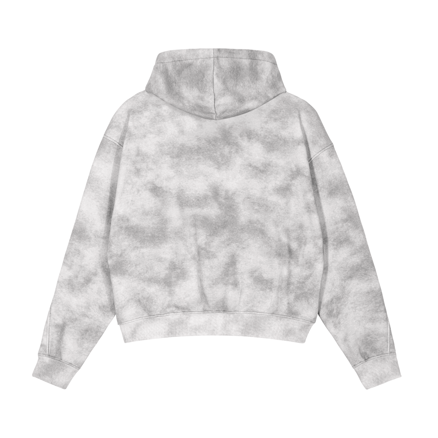 Grey Cloud Zip-Up Fleece Hoodie