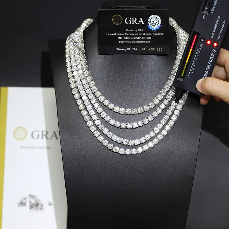 Moissanite Tennis Chain Necklace