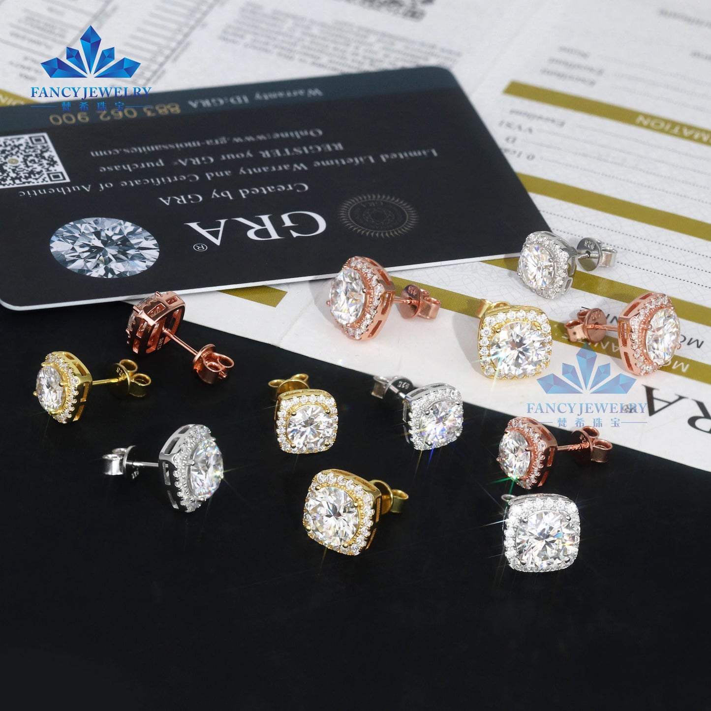 Moissanite Diamond Earrings