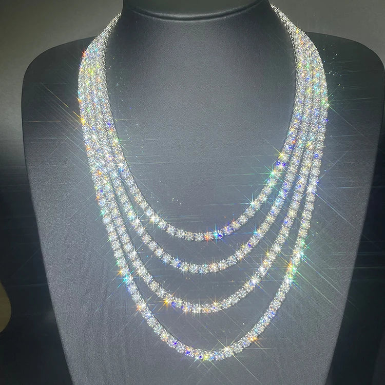 Moissanite Tennis Chain Necklace