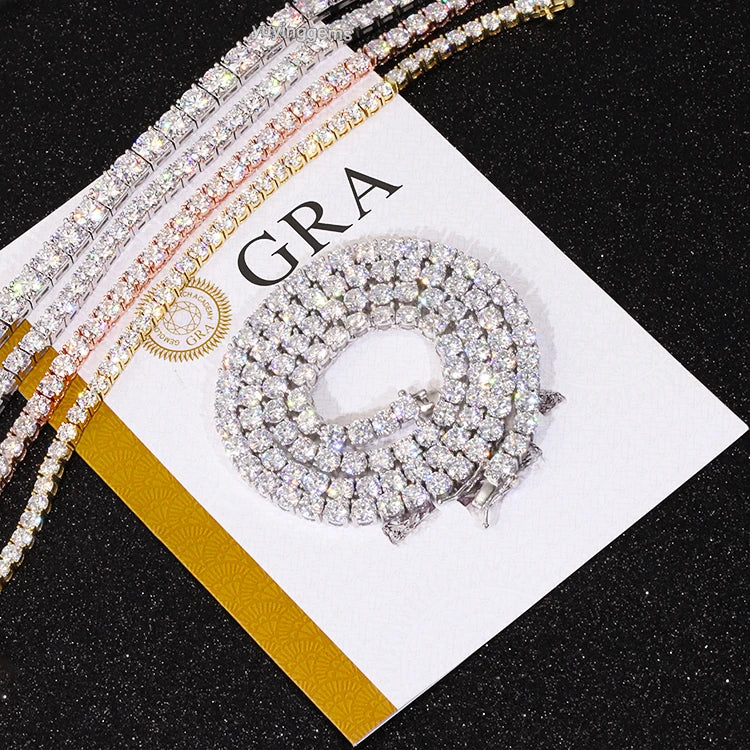 Moissanite Tennis Chain Necklace