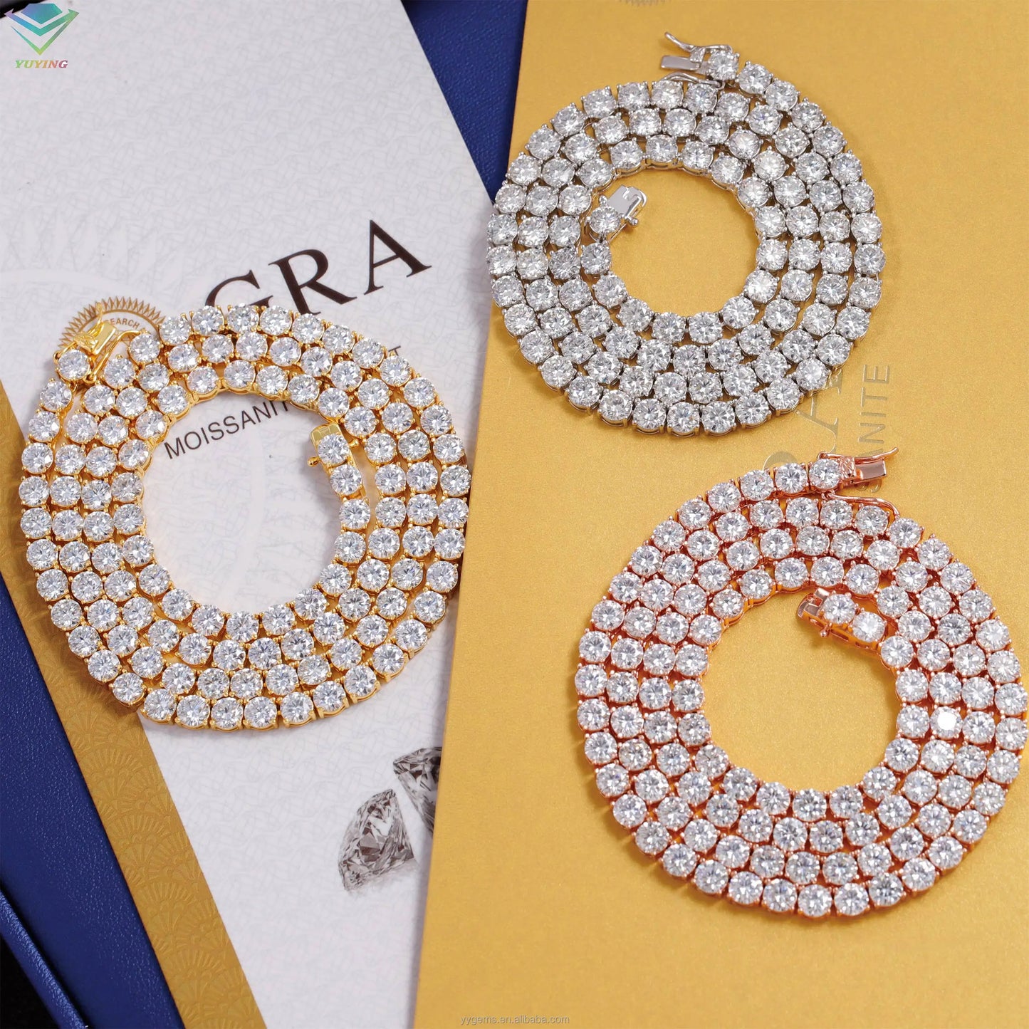 Moissanite Tennis Chain Necklace
