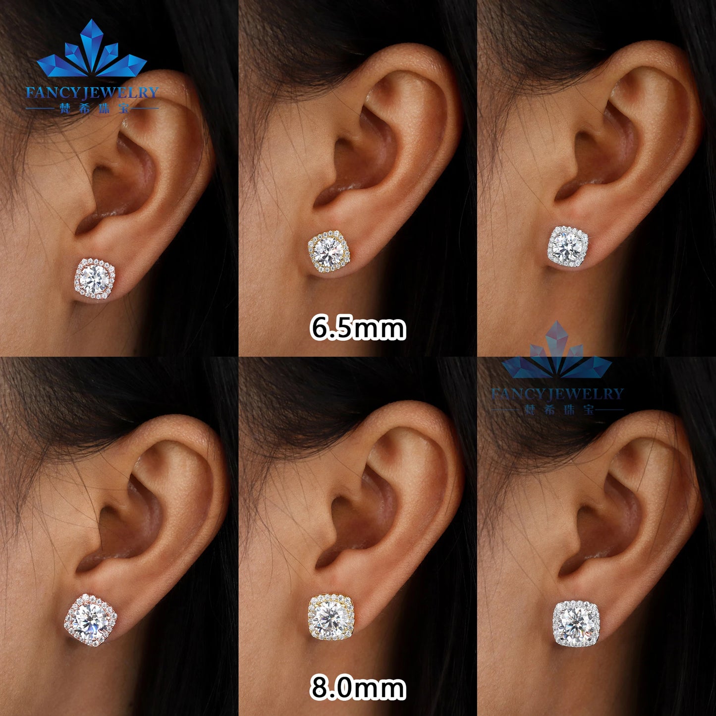 Moissanite Diamond Earrings
