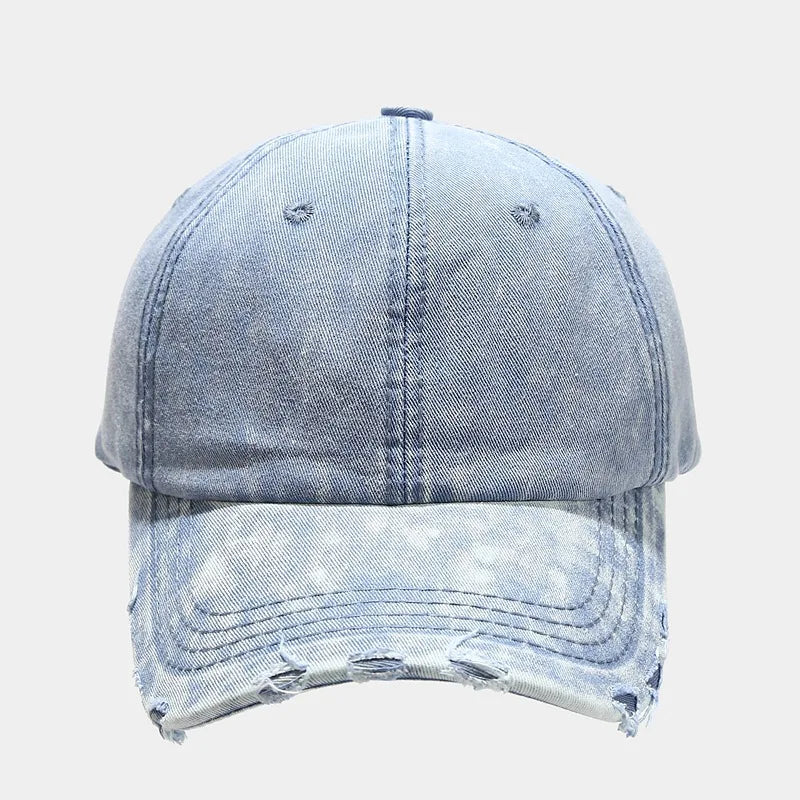 Frayed Denim Baseball Cap