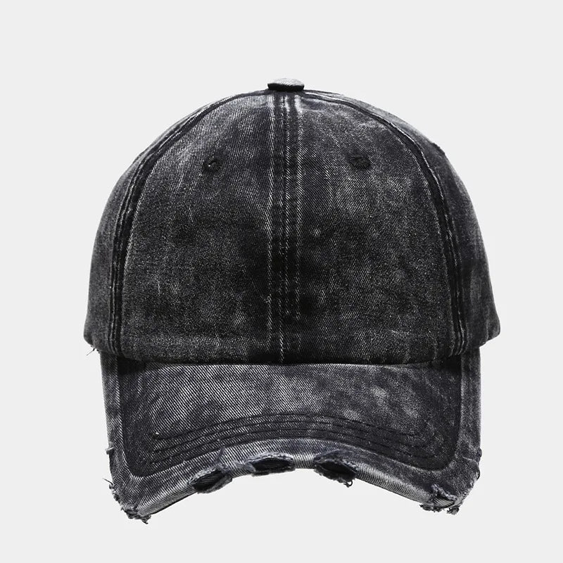 Frayed Denim Baseball Cap
