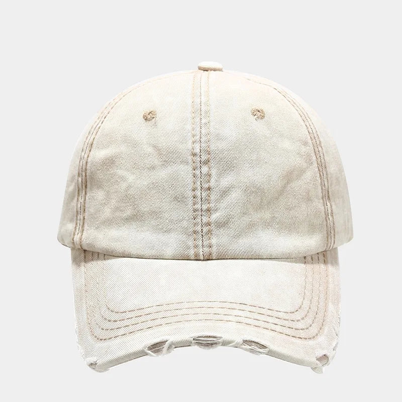 Frayed Denim Baseball Cap