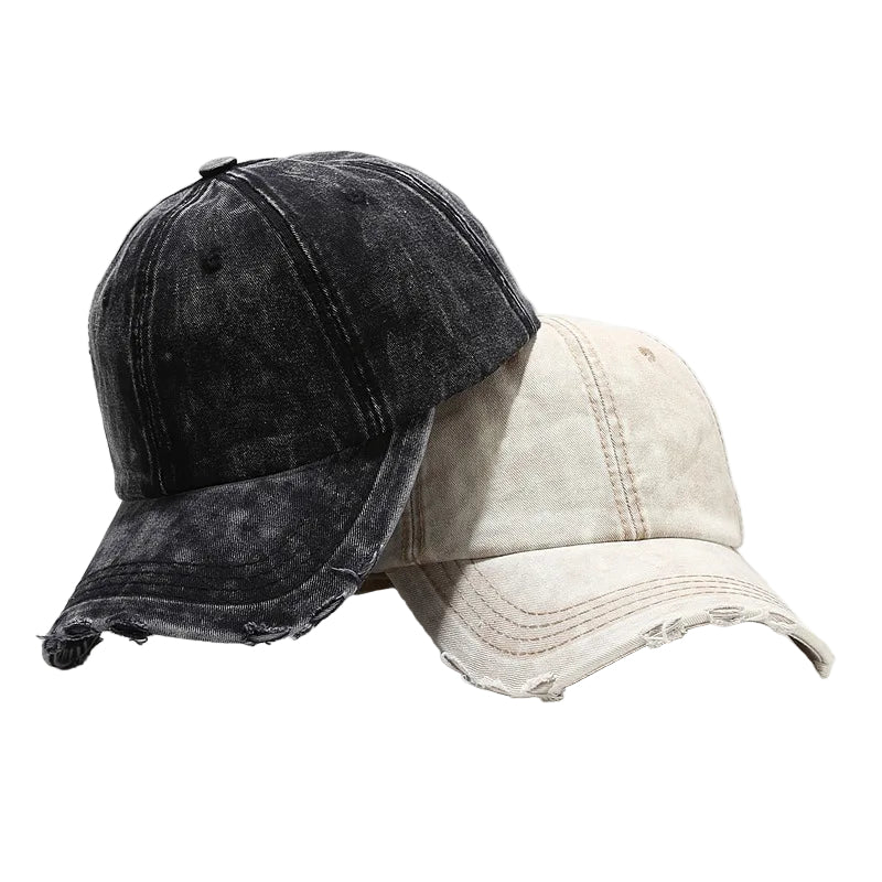 Frayed Denim Baseball Cap