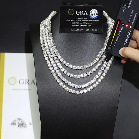 Moissanite Tennis Chain Necklace