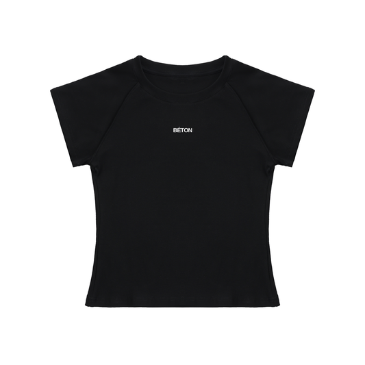 Solid Color Raglan Sleeve Crop Top